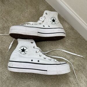 Converse Platform All Star White Canvas High-Tops